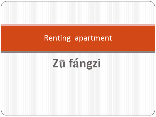 Renting  apartment