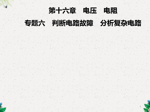 人教版九年级物理上册习题课件：第16章  专题六 判断电路故障 分析复杂电路(共24张PPT)