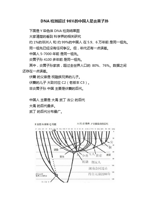 DNA检测超过96%的中国人是炎黄子孙