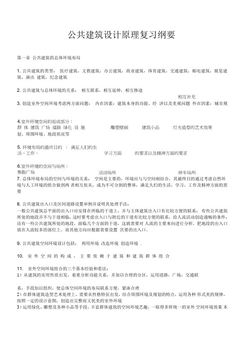 公共建筑设计原理题库超级详细的资料