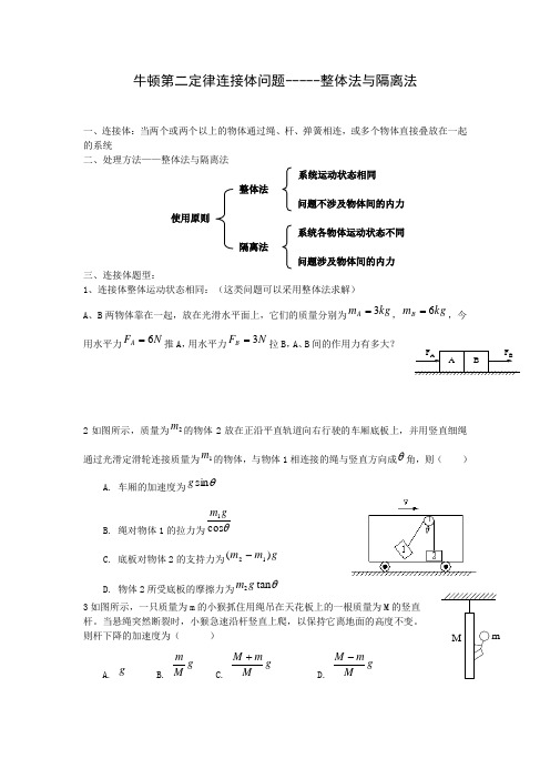 连接体问题及传送带模型