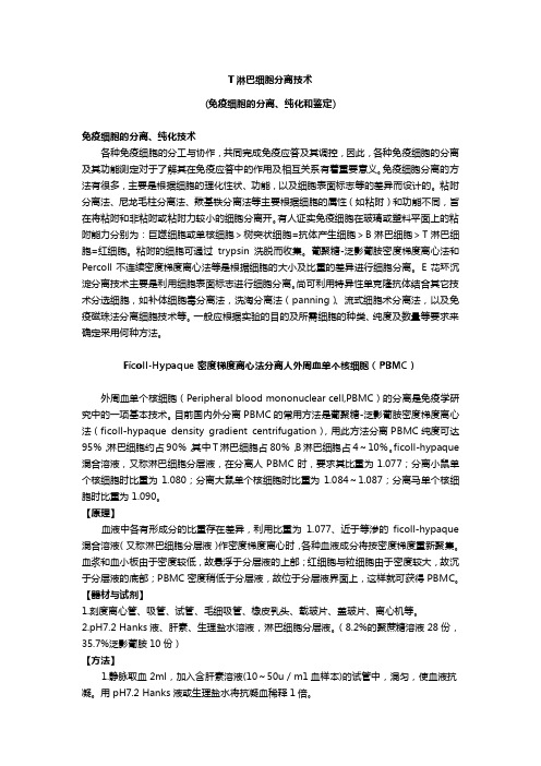 T淋巴细胞分离技术