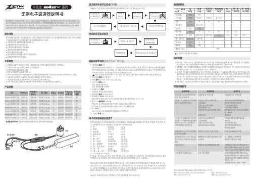 中特威科技ESC无刷电子调速器使用说明书