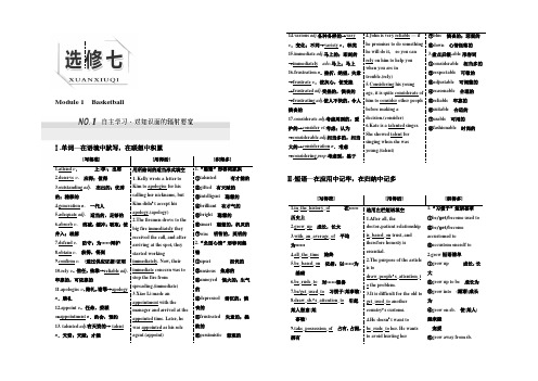 2021版《三维设计》高考英语(外研版)大一轮复习教师用书：选修七 Word版含答案