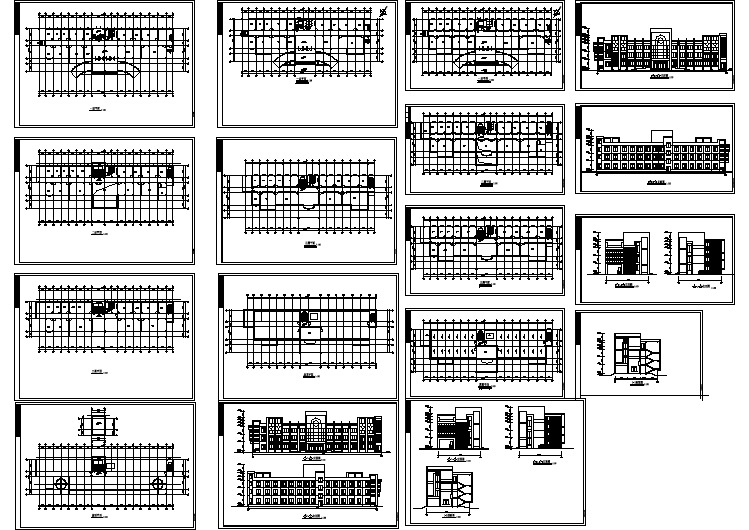 某地多层办公大楼建筑设计cad方案图