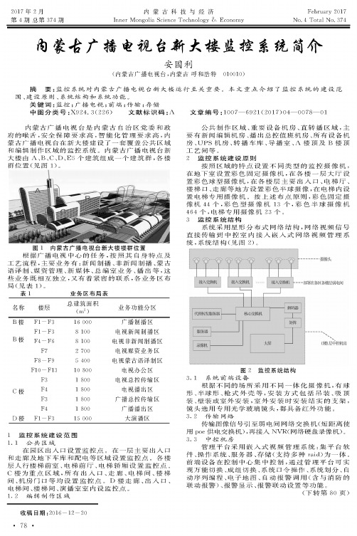 内蒙古广播电视台新大楼监控系统简介