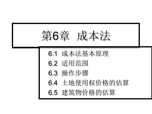 6第六章  成本法