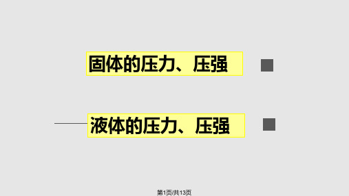 固体液体压力压强解题思路PPT课件