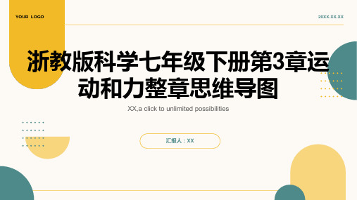 浙教版科学七年级下册第3章运动和力整章思维导图