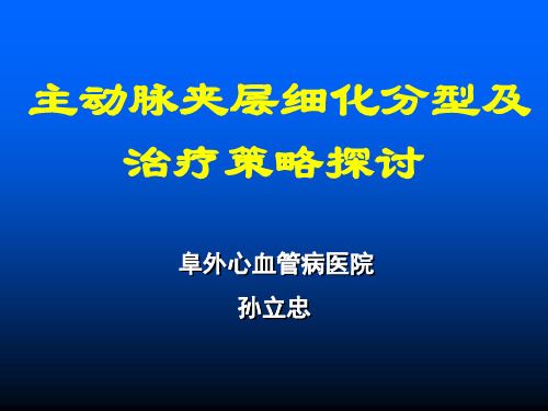 主动脉夹层细化分型