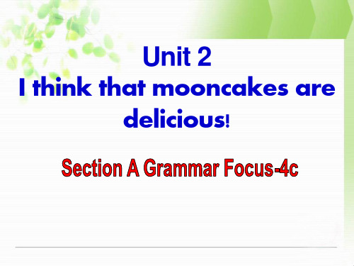 九年级英语全册 Unit 2 I think that mooncakes are deliciou