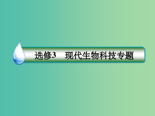 高考生物一轮复习 现代生物科技专题 第39讲 基因工程课件(选修3)