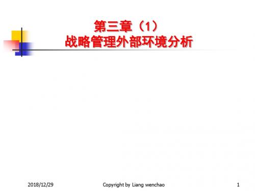 第三章战略环境外部分析资料