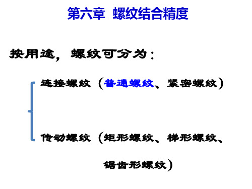 螺纹结合精度