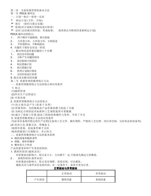 全面质量管理的基本方法