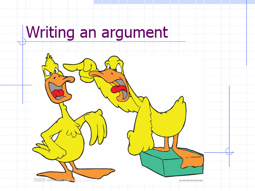 how to write an argument