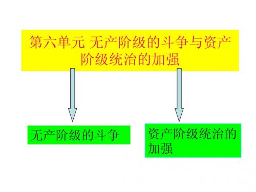 八上第六单元无产阶级的斗争与资产阶级统治的加强