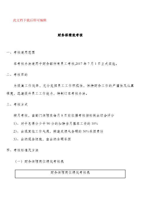 财务部绩效考核(完整资料).doc