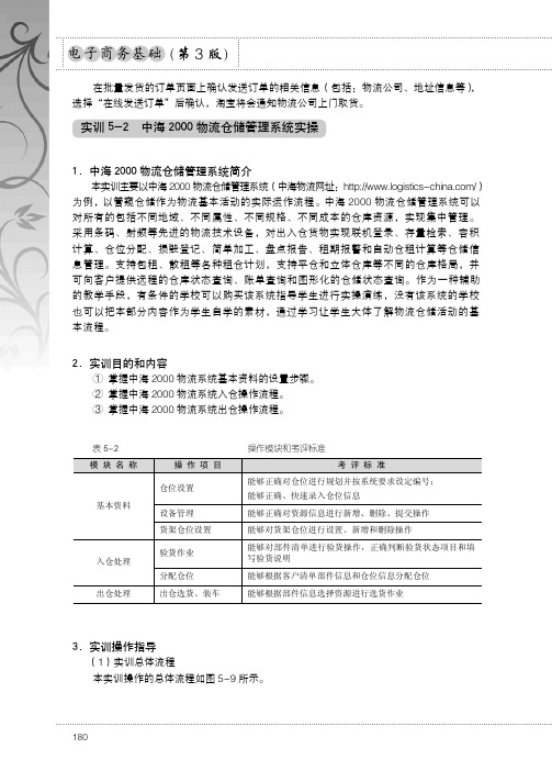 实训 5-2 中海 2000 物流仓储管理系统实操_电子商务基础（第3版）_[共7页]