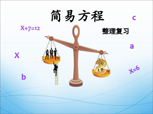 小学数学五年级上册《简易方程整理复习》课件