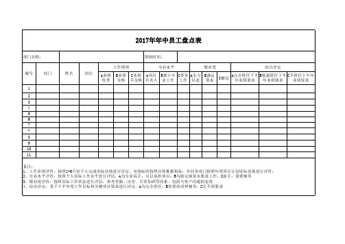 年中盘点表-员工版