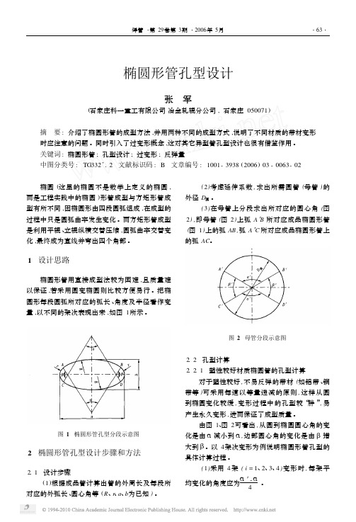 椭圆形管孔型设计