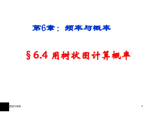 数学：6.4《用树状图计算概率》课件(九年级下青岛版)