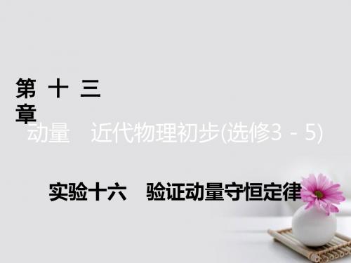 2018高考物理一轮总复习第十三章动量近代物理初步选修3_5实验16验证动量守恒定律课件(稍微压字)