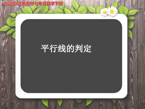 《平行线的判定》公开课教学PPT课件【青岛版七年级数学下册】