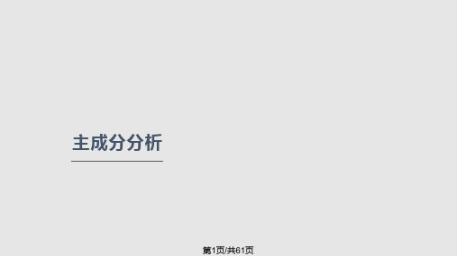 理学主成份分析和因子分析PPT课件