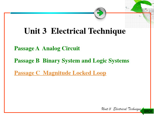 电子信息类专业英语Unit3 Electrical Technique