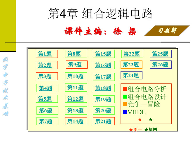 数字电子技术基础 第03章组合逻辑电路习题解