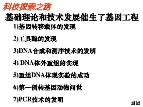 DNA重组技术的基本工具