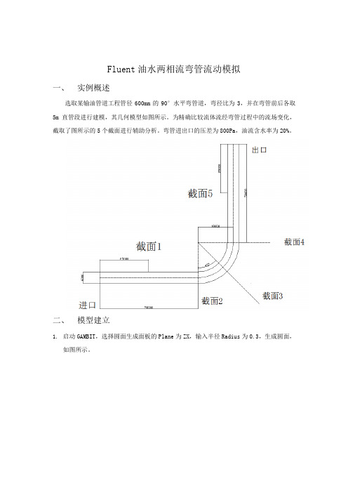 fluent油水两相流动数值模拟