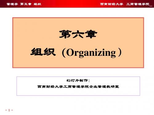 管理学_第五章组织_课程讲解