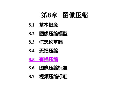 数字图像处理(冈萨雷斯)-8 有损压缩