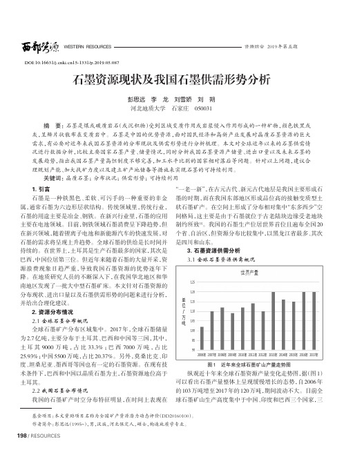 石墨资源现状及我国石墨供需形势分析