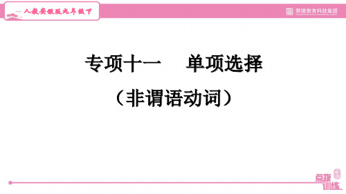 2021春人教版九年级英语下册 专项11 单项选择(非谓语动词)