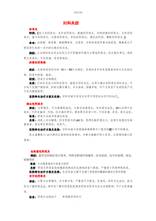 妇科疾病模板