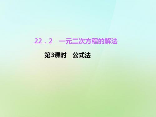 华东师大初中数学九上《22.2一元二次方程的解法》PPT课件 (3)