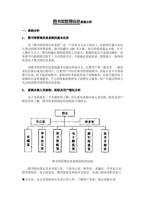 图书馆管理信息系统分析