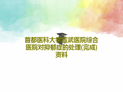 首都医科大学宣武医院综合医院对抑郁症的处理(完成)资料共108页