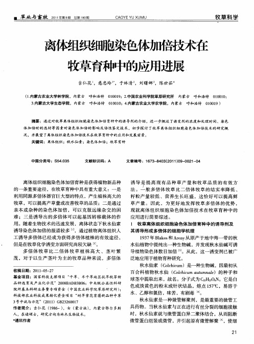 离体组织细胞染色体加倍技术在牧草育种中的应用进展