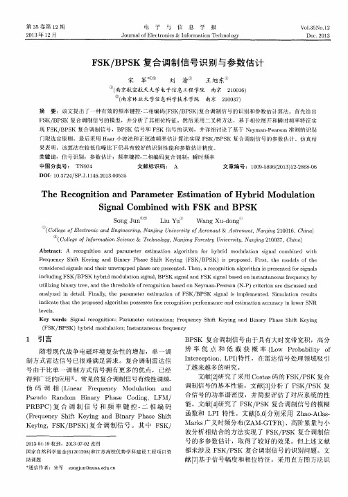 FSK／BPSK复合调制信号识别与参数估计