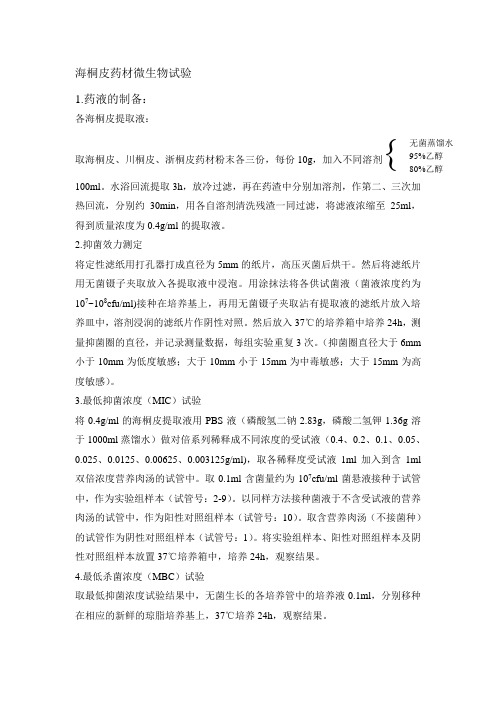 微生物试验rd 文档