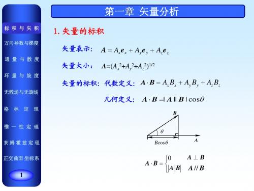 第一章 矢量分析