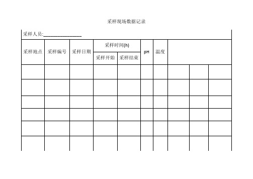 水化验表格