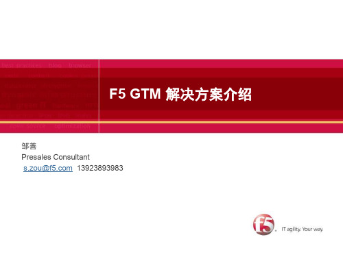 最新 F5-GTM 解决方案及案例