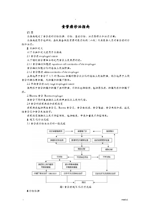 食管癌诊治指南