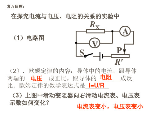 苏科版九年级物理上册课件：14.4  欧姆定律应用 伏安法测电阻 (共16张PPT)